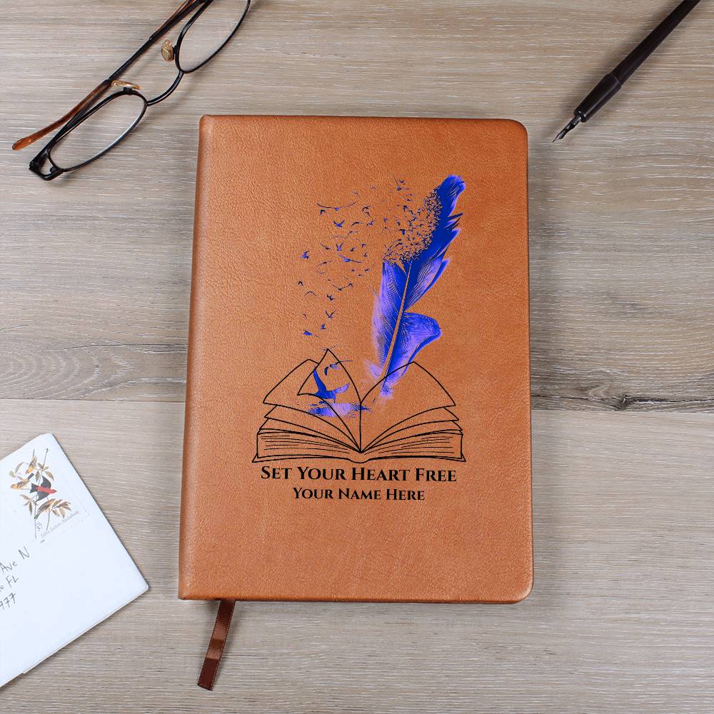 Graphic Leather Journal-Personalized Self Discovery