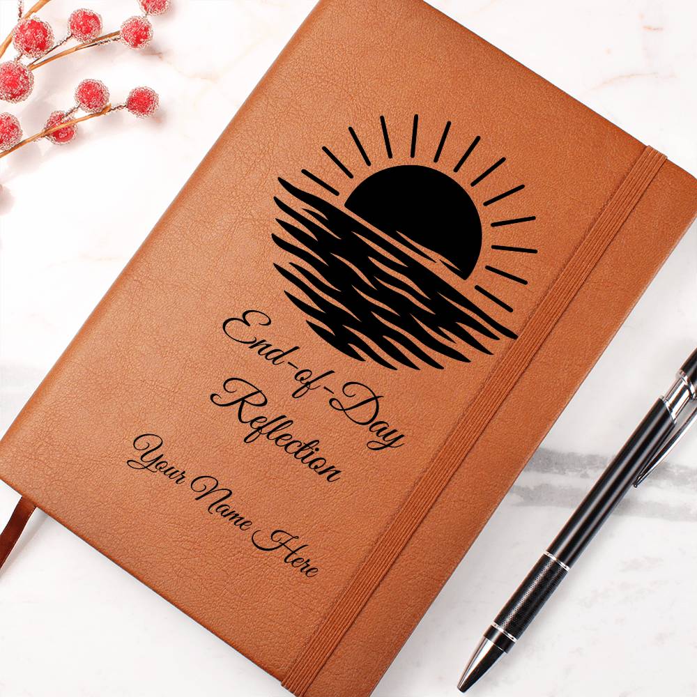 Graphic Leather Journal-Personalized Self Discovery