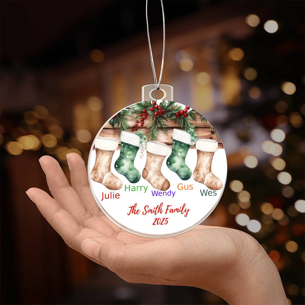 Family Stocking-Personalized Acrylic Ornament (57)