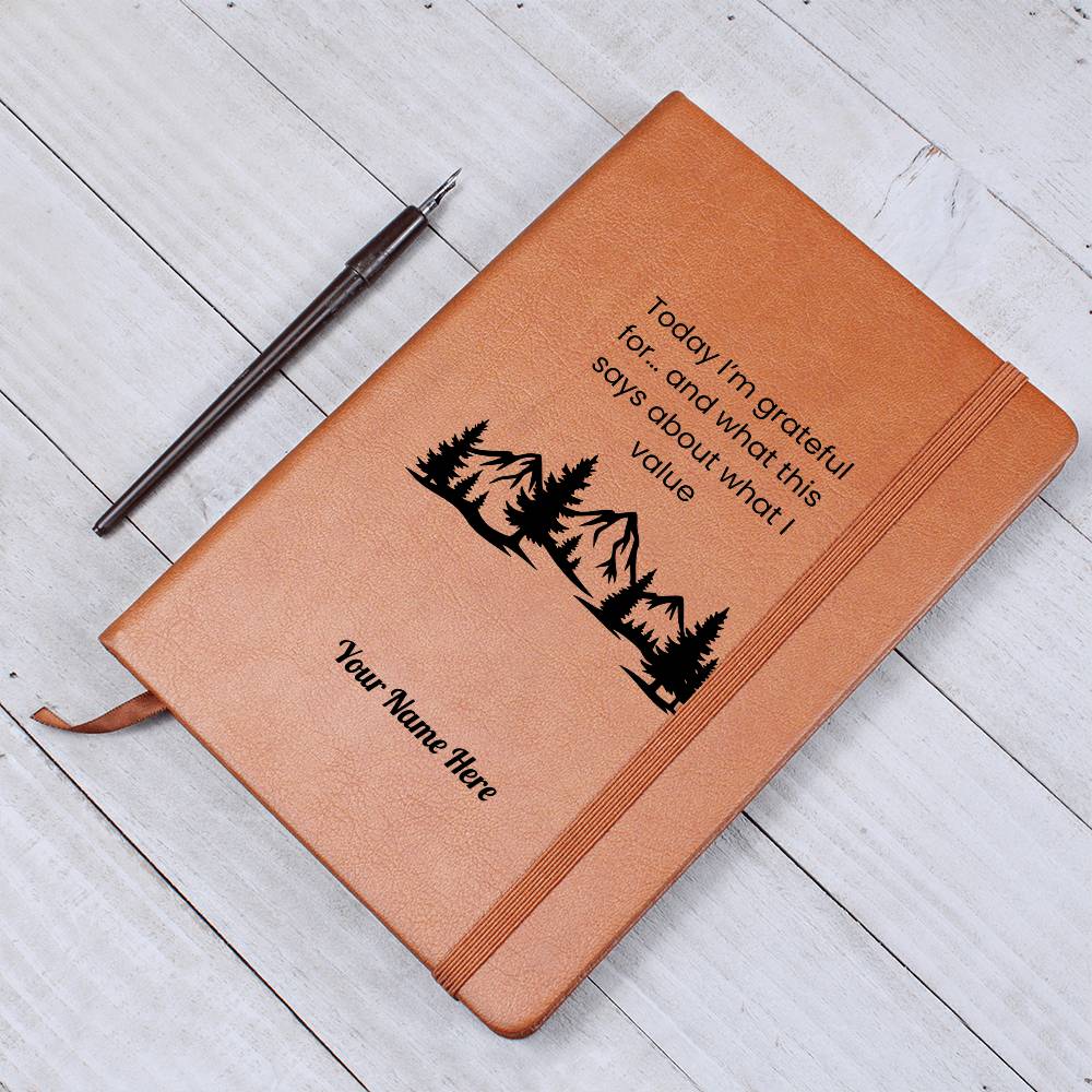 Graphic Leather Journal-Personalized Self Discovery
