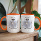 7 Colors Accent Mugs-Personalized Skeleton Coffee Addict Mug