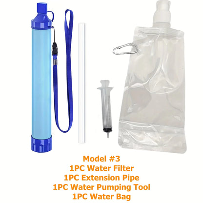 Portable Water Purifier Survival Straw