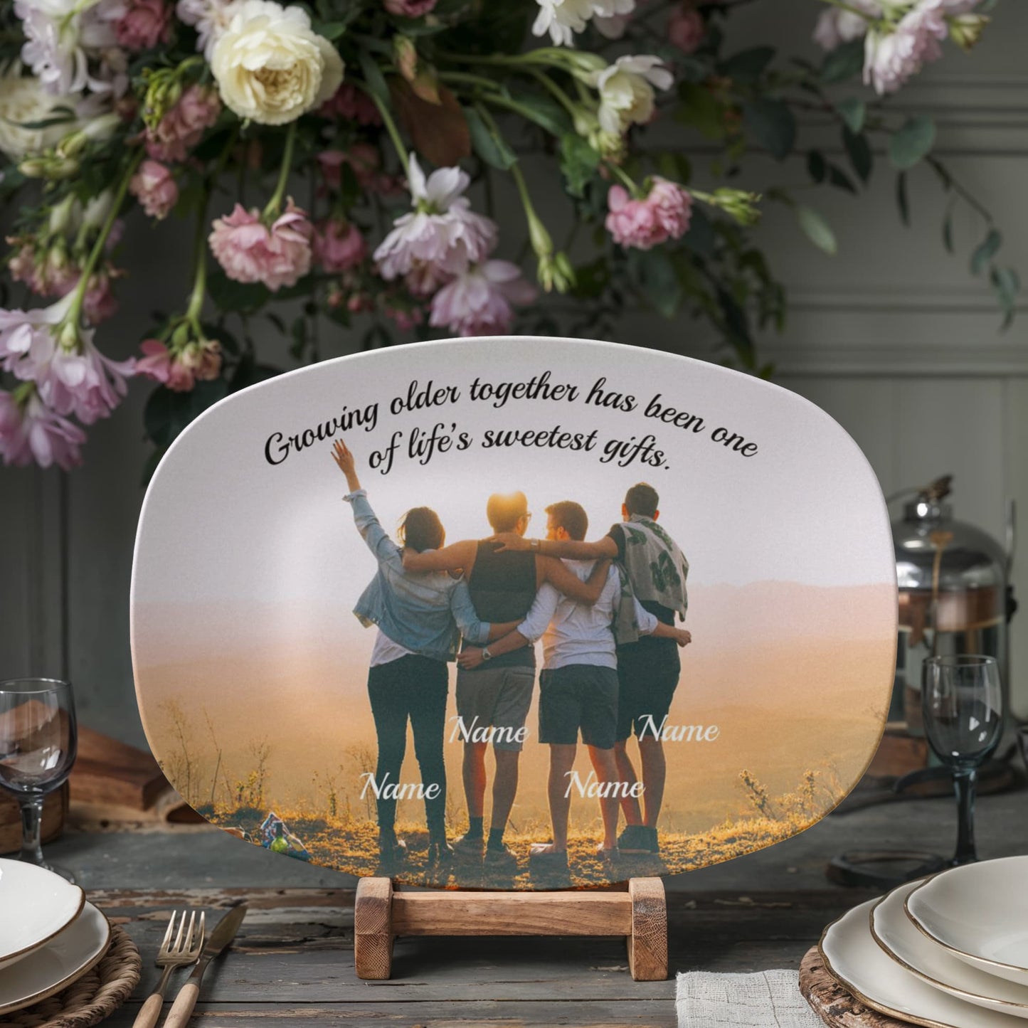 10”x14” Platter-Personalized with picture and name(s)