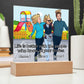 Acrylic Plaque – Personalized Best Friends – Transform Your Photo into Cartoon Style