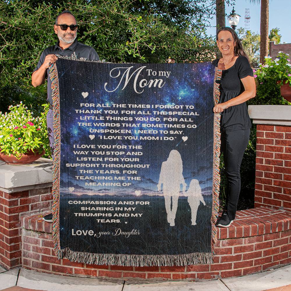 Artwork Heirloom Woven Blanket-To Mom