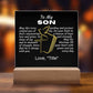 Acrylic Square Plaque-Son Religious-Personalized "From"