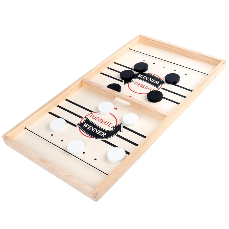 Table Hockey Paced Sling Puck Board Game, fast Sling Puck Game,Party Game,Adult Child Family Game 