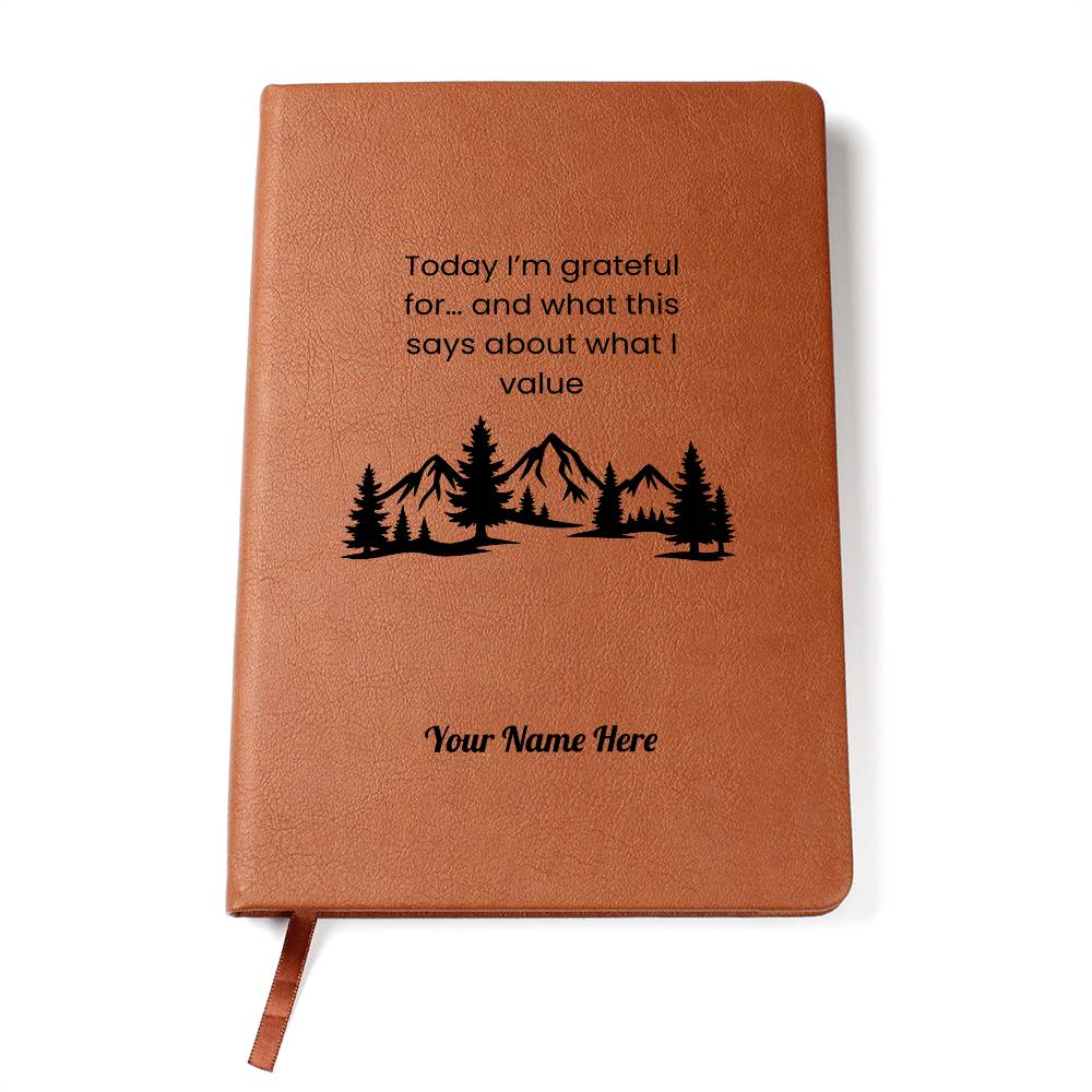 Graphic Leather Journal-Personalized Self Discovery