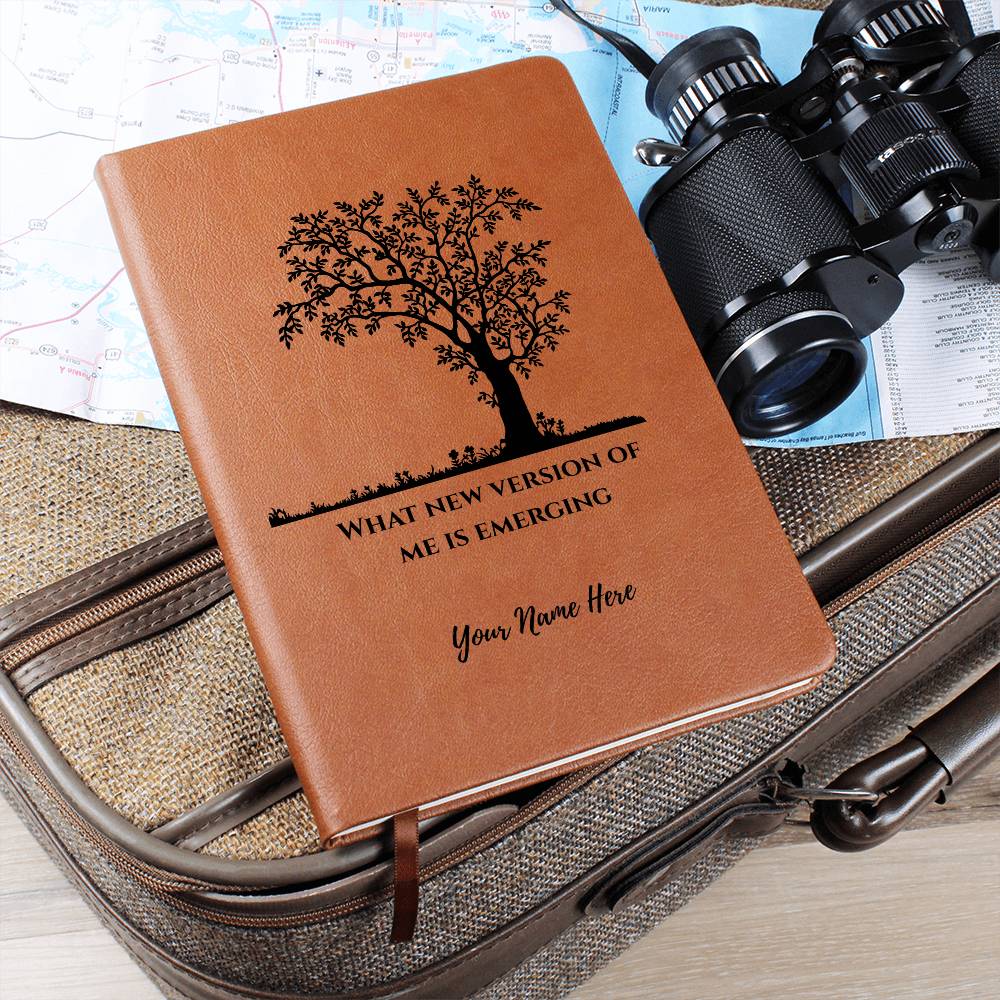 Graphic Leather Journal-Personalized Self Discovery