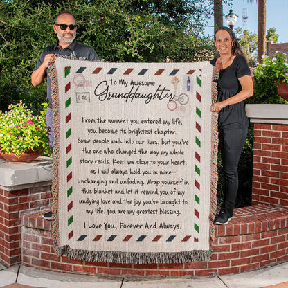 Artwork Heirloom Woven Blanket-Granddaughter