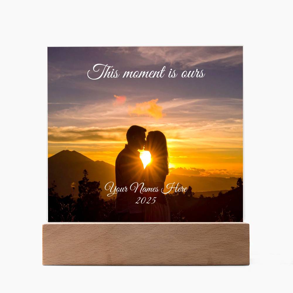 Acrylic Square Plaque-Personalized Couple