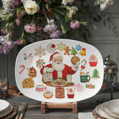 10”x14” Platter-Santa's Treat Holiday
