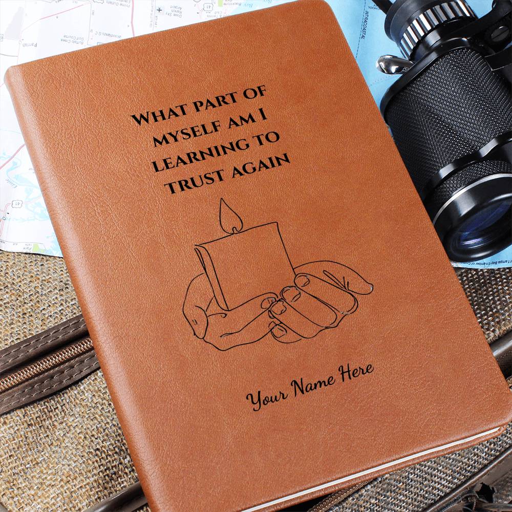 Graphic Leather Journal-Personalized Self Discovery