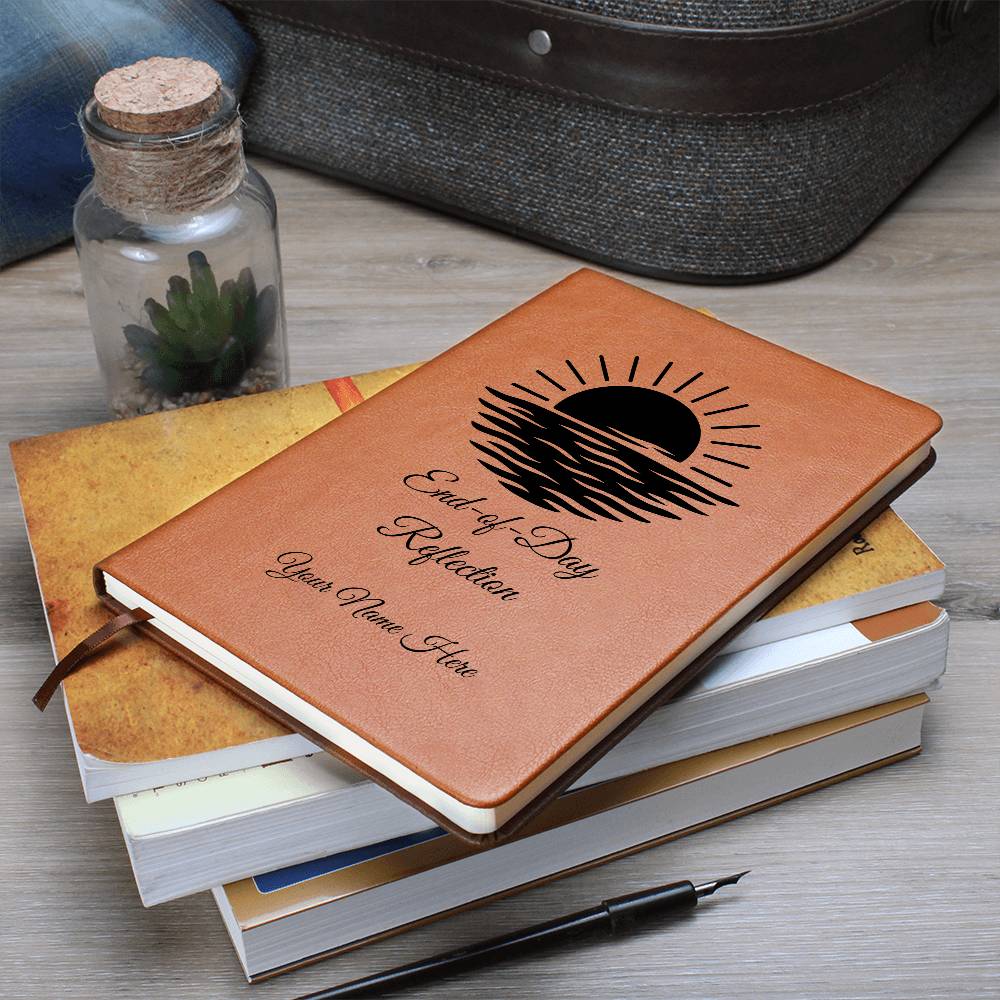 Graphic Leather Journal-Personalized Self Discovery