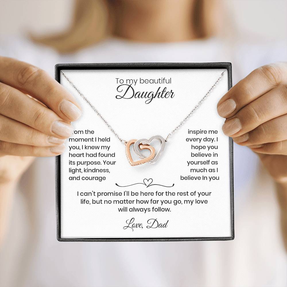 Daughter – Interlocking Heart Necklace  (86)