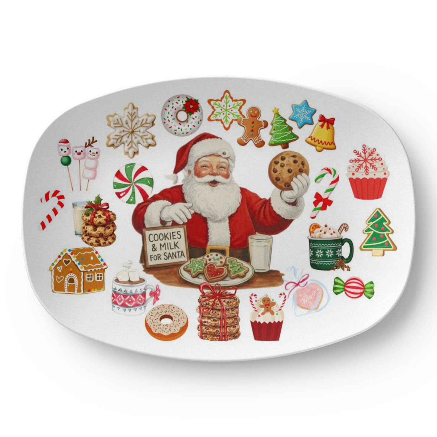 10”x14” Platter-Santa's Treat Holiday