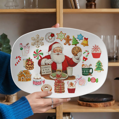 10”x14” Platter-Santa's Treat Holiday
