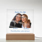 Acrylic Square Plaque-Personalized Besties