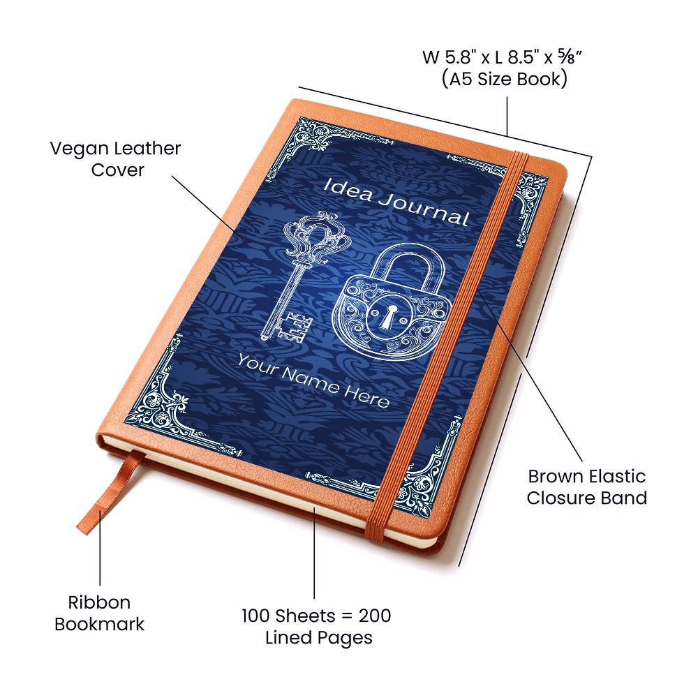 Graphic Leather Personalized Journal for Ideas