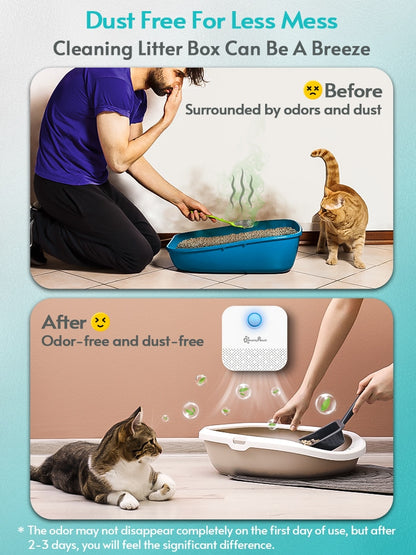 Smart Cat Odor Purifier for Cat Litter Box - Essential Home Zone Essential Home Zone Smart Cat Odor Purifier for Cat Litter Box