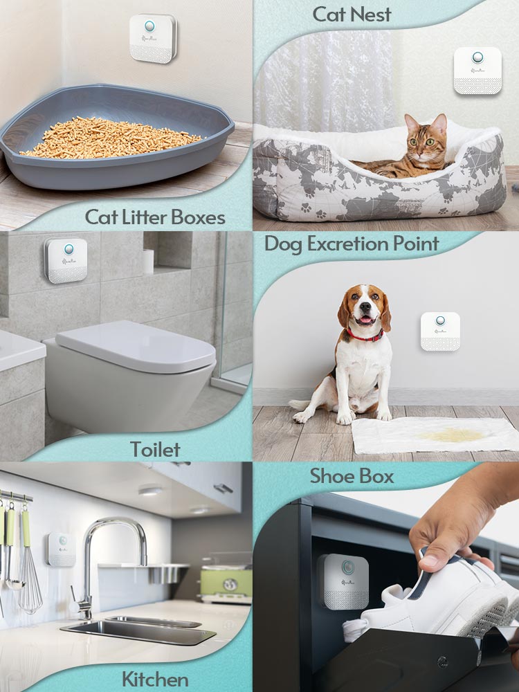 Smart Cat Odor Purifier for Cat Litter Box - Essential Home Zone Essential Home Zone Smart Cat Odor Purifier for Cat Litter Box